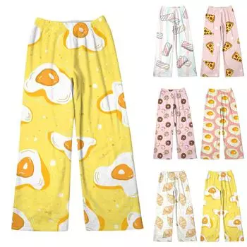 Женские зимние брюки, длинные брюки, принтованные брюки M