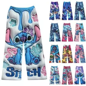 Женские зимние брюки, длинные брюки, принтованные брюки L темно-синий