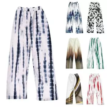 Женские зимние брюки, длинные брюки, принтованные брюки XXL чёрный