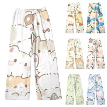 Женские зимние брюки, длинные брюки, принтованные брюки L бежевый