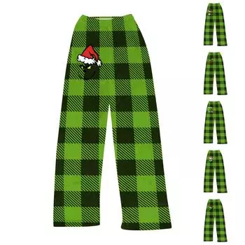 Женские зимние брюки, длинные брюки, принтованные брюки L армия зеленый