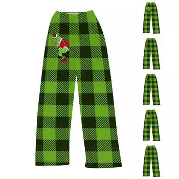 Женские зимние брюки, длинные брюки, принтованные брюки L армия зеленый