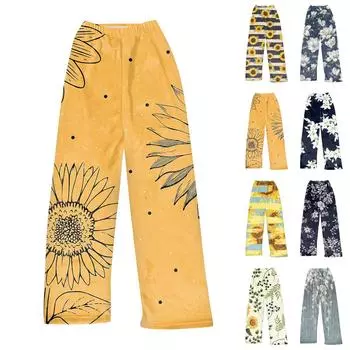 Женские зимние брюки, длинные брюки, принтованные брюки XS