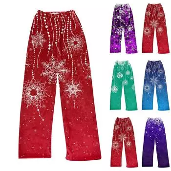 Женские зимние брюки, длинные брюки, принтованные брюки S фиолетовый