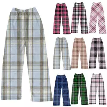 Женские зимние брюки, длинные брюки, рождественские принтованные брюки L чёрный