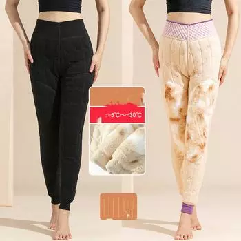 Женские зимние брюки для снега, утолщенные, с высокой талией, свободные, теплые брюки XXXXXL