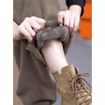 Женские зимние брюки свободного покроя из плотного бархатного вельвета, свободные и утягивающие, брюки Harun с завязками на щиколотках M