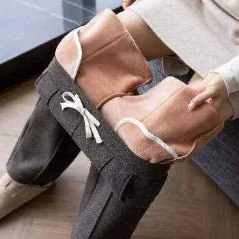 Женские зимние брюки Yousheng, эластичные, с завязками на талии, прямые, широкие, длинные брюки с карманами, утолщенная бархатная подкладка, теплые брюки L кофейный