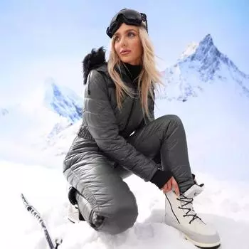 Женские зимние цельные горнолыжные костюмы для активного отдыха на открытом воздухе, зимний комбинезон с капюшоном, горнолыжные куртки и брюки XXXL жёлтый