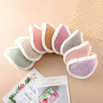 Женские зимние чехлы из искусственного меха, утепленные флисовые плюшевые наушники, удобные уличные наушники 13cm светло-серый