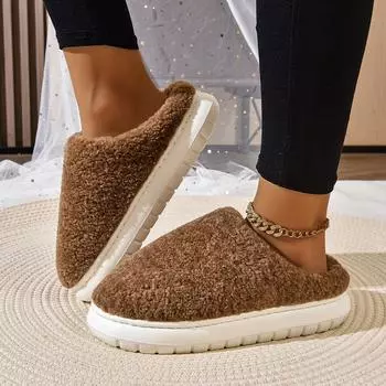 Женские зимние домашние меховые тапочки с рисунком кота, нескользящие мягкие туфли, теплые домашние тапочки для пар, сланцы, женские тапочки Zapatos De Mujer 36 бежевый