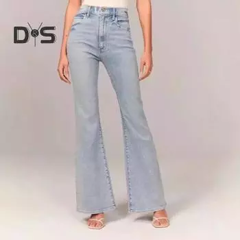 Женские зимние джинсы средней талии с застежкой-молнией на пуговицах, большого размера, облегающие, с карманами, прямые, широкие, повседневные, длинные брюки S темно-синий