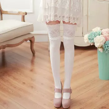 Женские зимние гольфы выше колена для девочек, мягкие хлопковые кружевные носки, леггинсы серый
