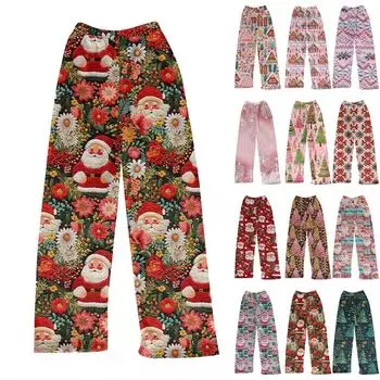 Женские зимние клетчатые брюки, длинные брюки, спортивные брюки L синий