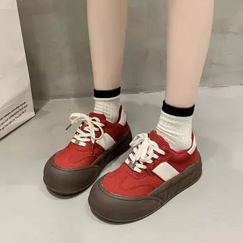 Женские зимние кроссовки на подкладке из искусственного меха, уличные повседневные теплые кроссовки из искусственной кожи на толстой подошве, противоскользящая спортивная обувь с флисовой подкладкой для женщин 35 чёрный