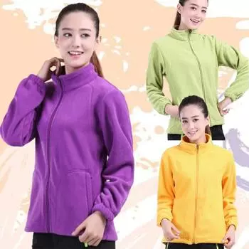 Женские зимние куртки для походов, прогулок на свежем воздухе, флисовая термоветровка, теплая куртка для скалолазания, походов, кемпинга, спорта S фиолетовый