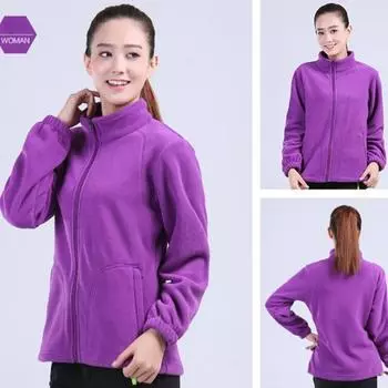 Женские зимние куртки для походов, прогулок на свежем воздухе, флисовая термоветровка, теплая куртка для скалолазания, походов, кемпинга, спорта S небесно-голубой