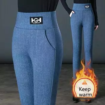 Женские зимние леггинсы, теплые, плотные, из овечьего кашемира, с высокой талией, с подъемом ягодиц, с высокой эластичностью, для ходьбы с карманами 3XL чёрный