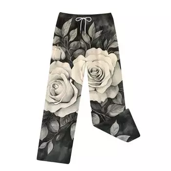 Женские зимние модные прямые плюшевые утолщенные брюки с завязками и карманами L