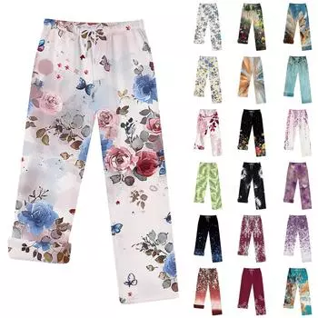 Женские зимние модные прямые плюшевые утолщенные брюки с завязками и карманами L бежевый