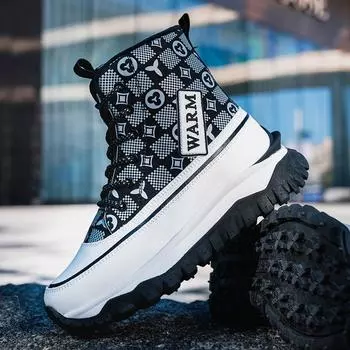 Женские зимние модные зимние ботинки с плюшевой изоляцией, противоскользящие и водонепроницаемые. Выдерживают температуру -30 °C. 36 белый