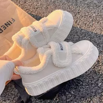 Женские зимние мягкие однотонные туфли с толстой подошвой, удобные туфли для сноуборда, повседневная женская обувь Hundred 35