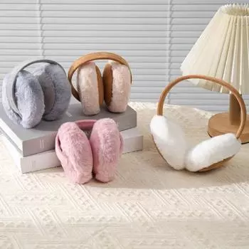 Женские зимние наушники, толстые плюшевые наушники для защиты ушей, ветрозащитные, регулируемая длина, складные, противоскользящие, для езды на работу, катания на лыжах, наушники с повязкой на голову розовый