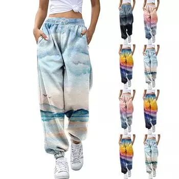 Женские зимние однотонные брюки, брюки полной длины, спортивные брюки, домашние брюки L темно-синий