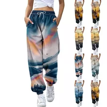 Женские зимние однотонные брюки, брюки полной длины, спортивные брюки, домашние брюки L синий