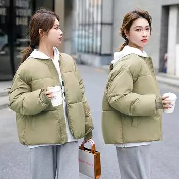 Женские зимние пальто, бейсбольная куртка, свободный топ с длинными рукавами в стиле Харадзюку, парки с хлопковой подкладкой, теплое стеганое пальто, женская верхняя одежда S белый