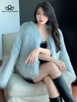 Женские зимние пальто с длинными рукавами, модное пальто из искусственного меха, элегантные толстые теплые куртки из искусственного меха для женщин, женская модная одежда one size белый