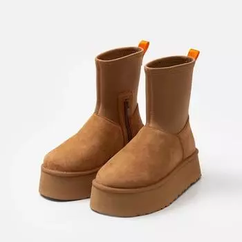 Женские зимние простые дизайнерские кроссовки на молнии для женщин, новые ретро-однотонные женские сапоги для банкета на открытом воздухе 35