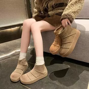 Женские зимние сапоги элегантные на низком каблуке женские туфли ботильоны рабочие черные защитные новые рок удобные 35 верблюд