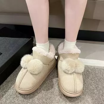 Женские зимние сапоги элегантные на среднем каблуке Kawaii обувь для женщин на платформе милые толстые ботинки щиколотки удобные акция 36