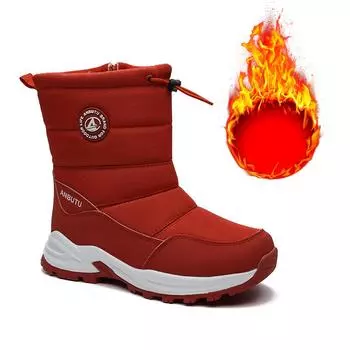 Женские зимние сапоги. Бархатная женская обувь. Теплые сапоги. Толстая хлопчатобумажная обувь. 36 чёрный