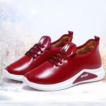 Женские зимние сапоги, новые плюшевые теплые ботильоны для женщин, зимние ботинки, непромокаемые женские ботинки, женская зимняя обувь, женские ботильоны 36 красный