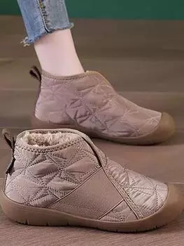 Женские зимние сапоги Plus Velvet Anti-Slip Snow Boots 2025 года — теплая и повседневная обувь из хлопка 40