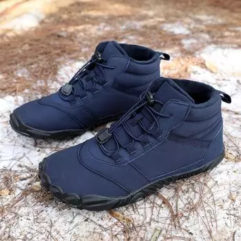 Женские зимние сапоги Plus Velvet Snow Boots Casual Canvas Boost Up, теплые, на шнуровке, для улицы, хлопковые, для пары, большие, высокие, толстые, нескользящие, спортивная обувь 36 чёрный
