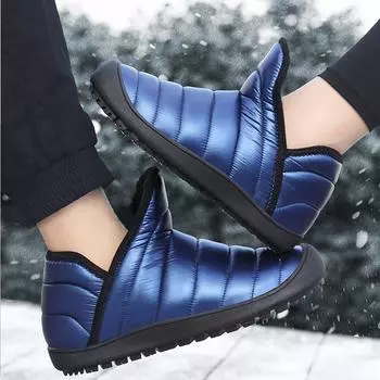 Женские зимние сапоги Plus Velvet Snow Boots Casual Canvas, теплые, водонепроницаемые, хлопковые, большие, высокие, толстые, нескользящие, для хлеба 36 чёрный