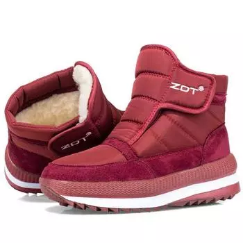Женские зимние сапоги Зимние ботильоны до щиколотки Непромокаемая обувь Теплая обувь 36 красный