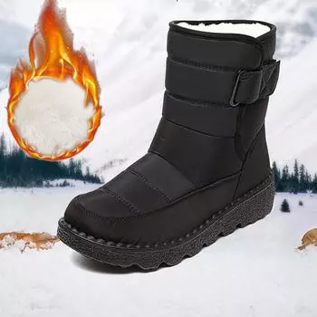 Женские зимние сапоги, зимние женские сапоги, толстые плюшевые водонепроницаемые нескользящие сапоги до бедра, модная теплая меховая женская зимняя обувь 2024 года 36(23cm) красный