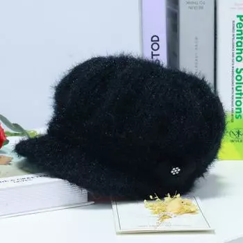 Женские зимние шапки с бархатной подкладкой для людей среднего и пожилого возраста, вязаные шапки для мам