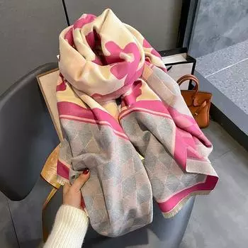 Женские зимние шарфы большого размера из искусственного кашемира 65x185cm