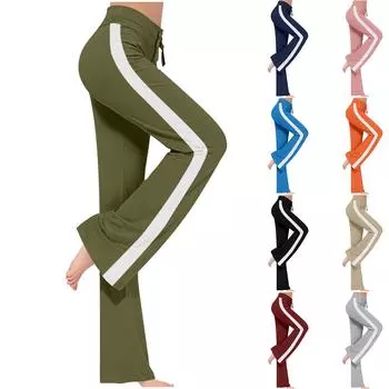 Женские зимние спортивные штаны, однотонные повседневные брюки, женские флисовые спортивные штаны, широкие прямые брюки L армия зеленый