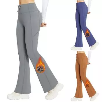 Женские зимние спортивные штаны, однотонные повседневные брюки, женские флисовые спортивные штаны, широкие прямые брюки S синий