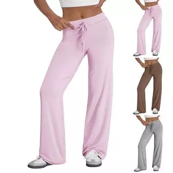 Женские зимние спортивные штаны, однотонные повседневные брюки, женские флисовые спортивные штаны, широкие прямые брюки S бежевый