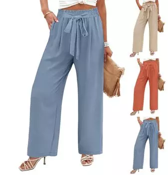 Женские зимние спортивные штаны, однотонные повседневные брюки, женские флисовые спортивные штаны, широкие прямые брюки L бежевый