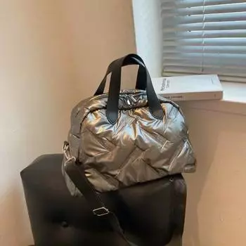 Женские зимние сумки через плечо, просторные, с хлопковой подкладкой, стеганые, большие, модные, через плечо