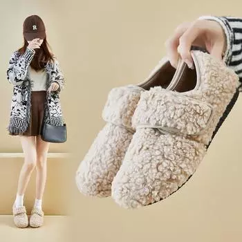 Женские зимние теплые флисовые мокасины тапочки короткие зимние сапоги нескользящие туфли на плоской подошве для женщин с подкладкой из искусственного меха для дома и улицы тапочки обувь 35 хаки