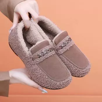 Женские зимние теплые мягкие тапочки, легкие домашние туфли из пеноматериала с эффектом памяти, удобные мокасины с флисовой подкладкой, для ходьбы в помещении и на открытом воздухе для женщин 35 чёрный